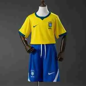 Maglietta Calcio Brasile Set Bambino Prima 2026